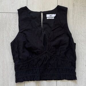 Twik Black Sleeveless Crop Top